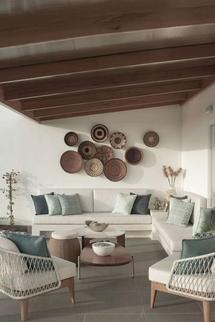 a living room filled with lots of furniture